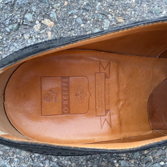 O’KEEFFE Black Wingtip’s Brogues Shoes Size 9 - Picture 10 of 11